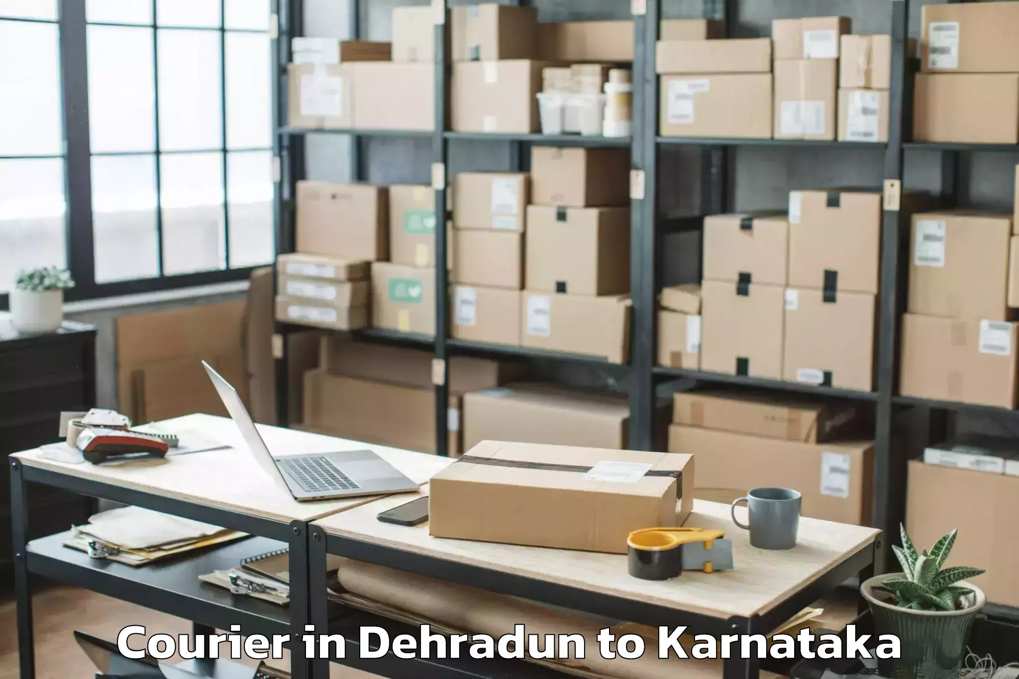 Reliable Dehradun to Harpanahalli Courier